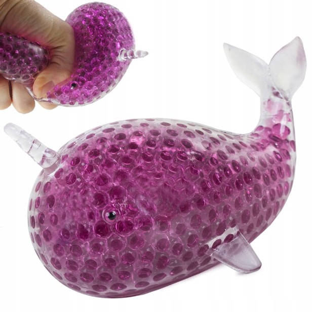 GNIOTEK ANTYSTRESOWY ŻELOWY SQUISHY DELFIN KULKI SENSORYCZNY DUŻY ZGNIOTEK