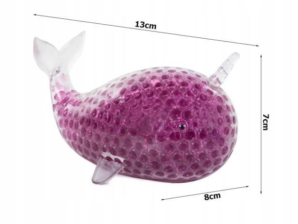 GNIOTEK ANTYSTRESOWY ŻELOWY SQUISHY DELFIN KULKI SENSORYCZNY DUŻY ZGNIOTEK