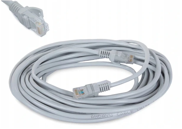 Patchcord Verk Group U/UTP 5e RJ45 / RJ45 10 m szary