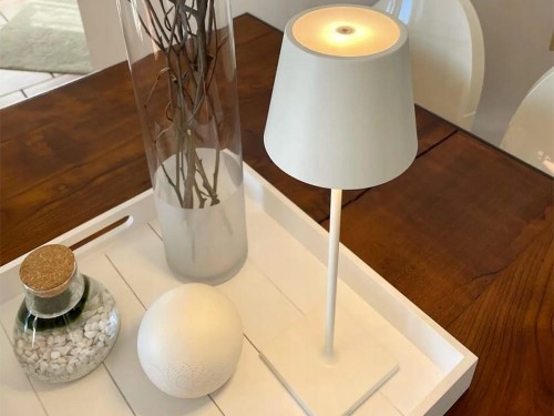 LAMPKA NOCNA STOŁOWA DOTYKOWA LAMPA 3 STOPNIOWA WYSOKA BEZPRZEWODOWA USB