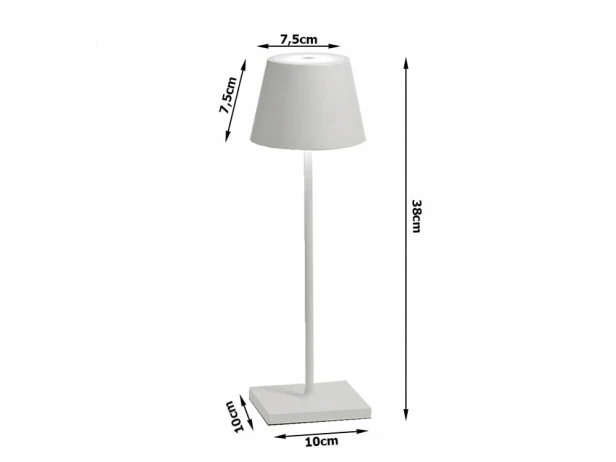 LAMPKA NOCNA STOŁOWA DOTYKOWA LAMPA 3 STOPNIOWA WYSOKA BEZPRZEWODOWA USB
