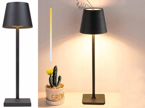 LAMPKA NOCNA STOŁOWA DOTYKOWA LAMPA 3 STOPNIOWA WYSOKA BEZPRZEWODOWA USB