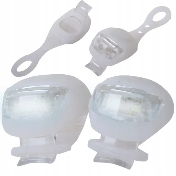 OŚWIETLENIE ROWEROWE LAMPKI 2 LED PRZÓD ROWER 2SZT SILIKONOWE WODOODPORNE