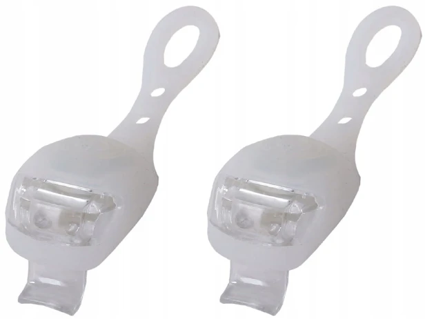 OŚWIETLENIE ROWEROWE LAMPKI 2 LED PRZÓD ROWER 2SZT SILIKONOWE WODOODPORNE