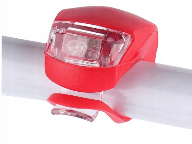 OŚWIETLENIE ROWEROWE LAMPKI 2 LED PRZÓD ROWER 2SZT SILIKONOWE WODOODPORNE