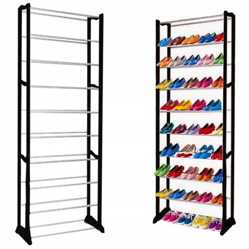 Szafka na buty Verk Group 52 x 140 x 25 cm czarny