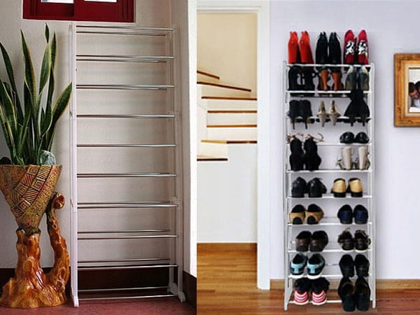 Szafka na buty Verk Group 52 x 140 x 25 cm czarny