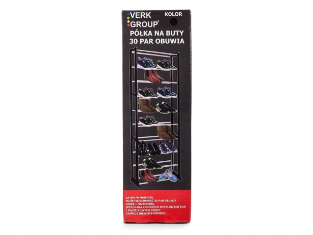 Szafka na buty Verk Group 52 x 140 x 25 cm czarny
