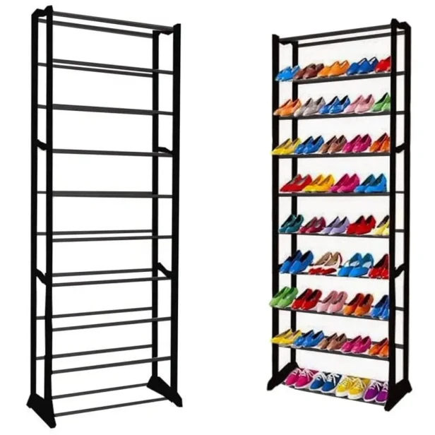 Szafka na buty Verk Group 52 x 140 x 25 cm czarny
