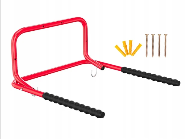 Wieszak ścienny na rower Verk Group 20 kg czerwony