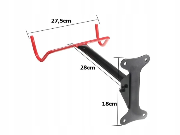 WIESZAK NA ROWER ROWEROWY UCHWYT ŚCIENNY 2 HAKI