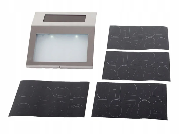 PODŚWIETLANY NUMER DOMU LAMPA SOLARNA METALOWA 2 LED CZUJNIK ZMIERZCHU