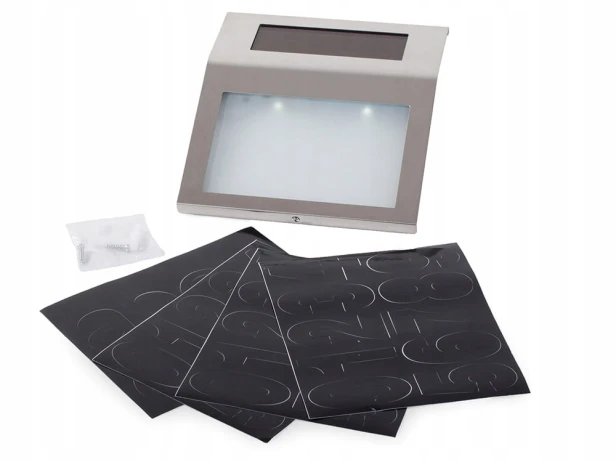 PODŚWIETLANY NUMER DOMU LAMPA SOLARNA METALOWA 2 LED CZUJNIK ZMIERZCHU