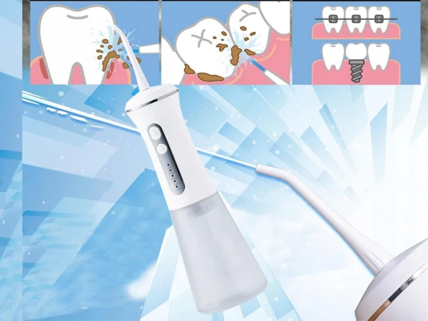 IRYGATOR DENTYSTYCZNY BEZPRZEWODOWY DO ZĘBÓW JAMY USTNEJ DUŻY POJEMNIK DIY