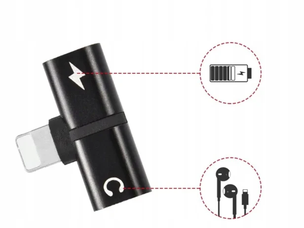 ROZDZIELACZ ADAPTER LIGHTNING IPAD IPHONE 2w1