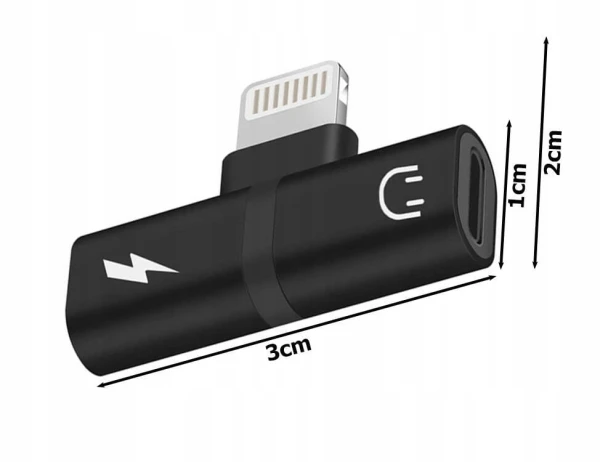 ROZDZIELACZ ADAPTER LIGHTNING IPAD IPHONE 2w1