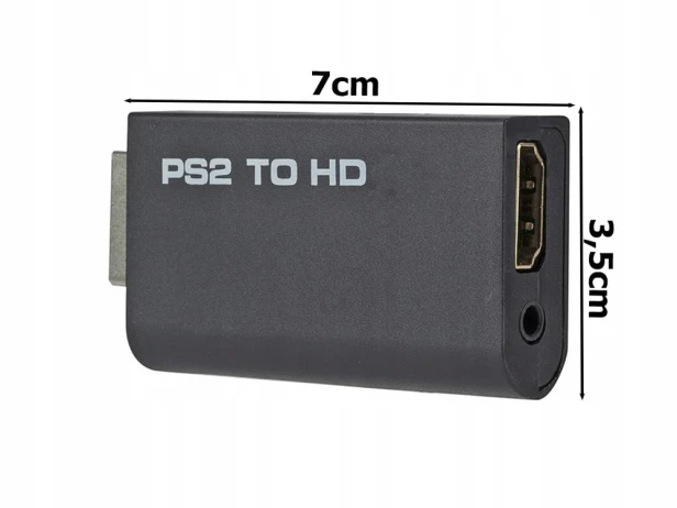 ADAPTER PS2 do HDMI KONWERTER PRZEJŚCIÓWKA AUDIO