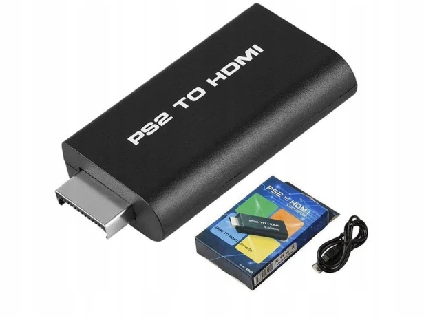 ADAPTER PS2 do HDMI KONWERTER PRZEJŚCIÓWKA AUDIO