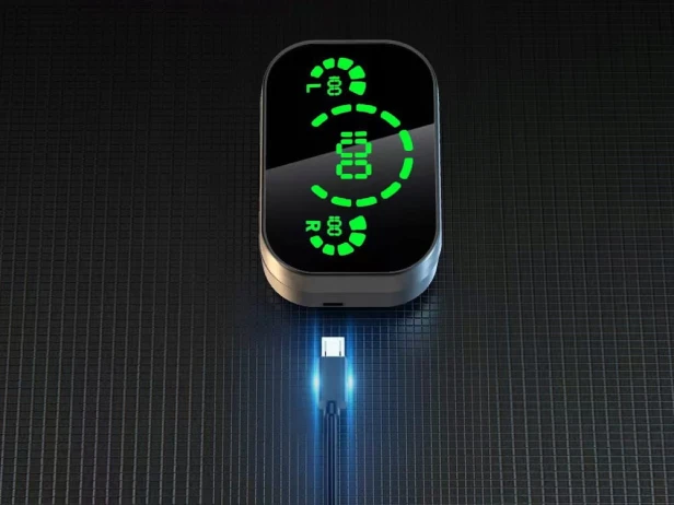 SŁUCHAWKI DOUSZNE BLUETOOTH BEZPRZEWODOWE Z ETUI ŁADUJĄCYM LED I MIKROFONEM