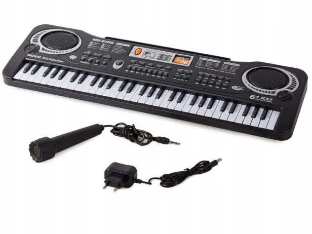 Organy elektroniczne dla dzieci keyboard z mikrofonem prezent na urodziny
