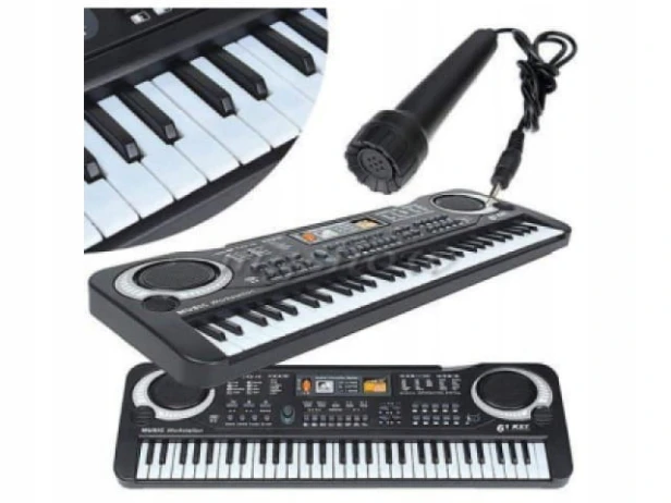 Organy elektroniczne dla dzieci keyboard z mikrofonem prezent na urodziny