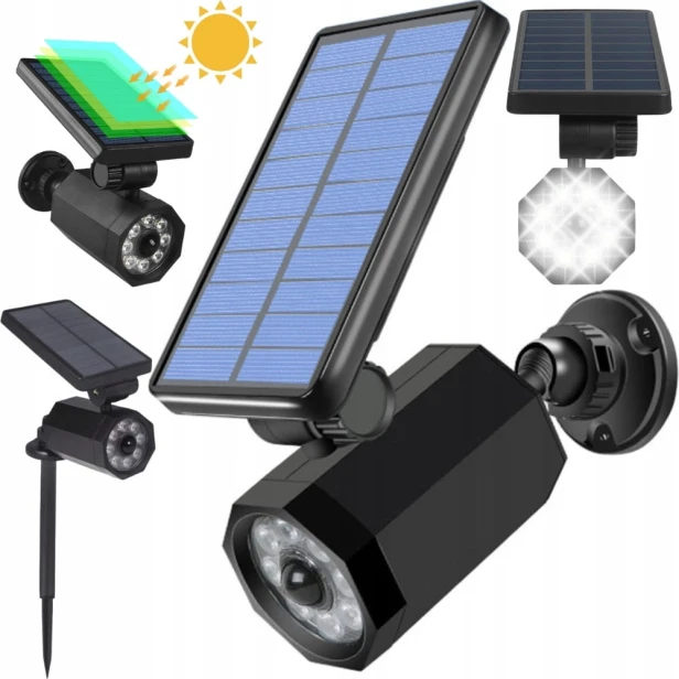 Lampa solarna wbijana Verk Group czarny 66 cm 1 szt.