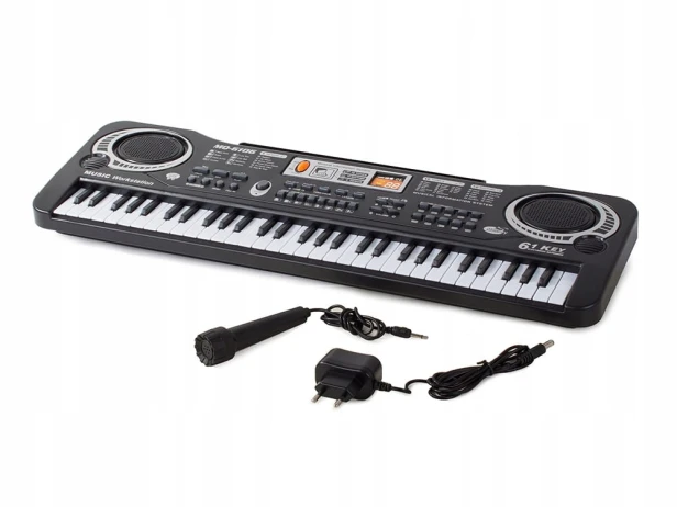 Organy elektroniczne dla dzieci keyboard z mikrofonem prezent na urodziny