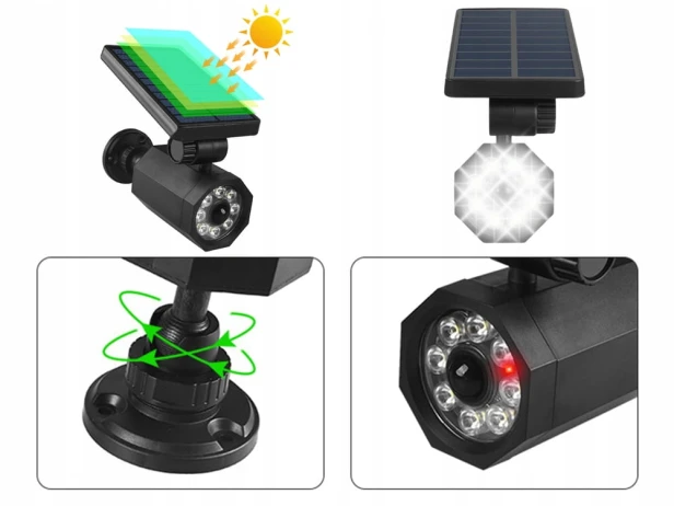 Lampa solarna wbijana Verk Group czarny 66 cm 1 szt.