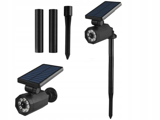 Lampa solarna wbijana Verk Group czarny 66 cm 1 szt.