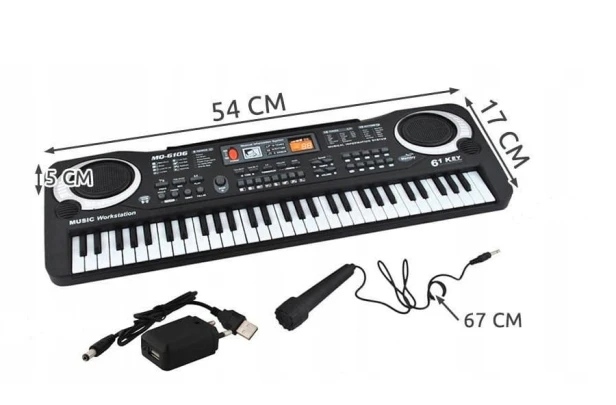 Organy elektroniczne dla dzieci keyboard z mikrofonem prezent na urodziny