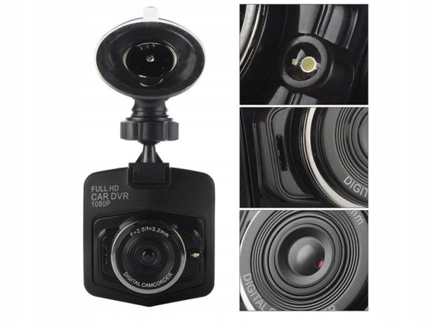 KAMERA SAMOCHODOWA FULL HD Z WYŚWIETLACZEM LCD WIDEOREJESTRATOR JAZDY