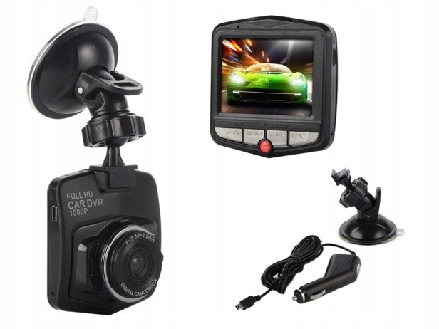 KAMERA SAMOCHODOWA FULL HD Z WYŚWIETLACZEM LCD WIDEOREJESTRATOR JAZDY