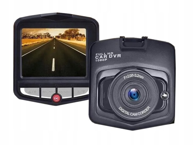 KAMERA SAMOCHODOWA FULL HD Z WYŚWIETLACZEM LCD WIDEOREJESTRATOR JAZDY