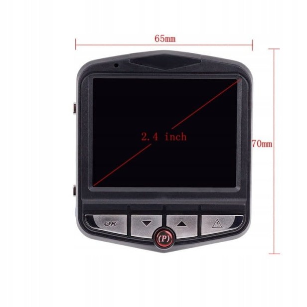 KAMERA SAMOCHODOWA FULL HD Z WYŚWIETLACZEM LCD WIDEOREJESTRATOR JAZDY