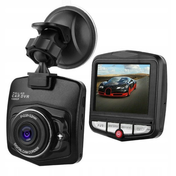KAMERA SAMOCHODOWA FULL HD Z WYŚWIETLACZEM LCD WIDEOREJESTRATOR JAZDY