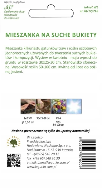 Nasiona mieszanka roślin Mieszanka na suche bukiety 1 g