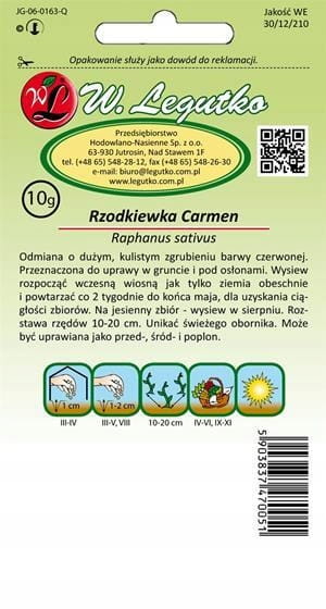 Rzodkwie i rzodkiewki Carmen nasiona 10 g