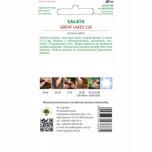 Sałata Great Lakes nasiona 1 g