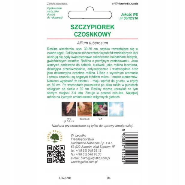 Nasiona W. Legutko szczypiorek czosnkowy 1 g