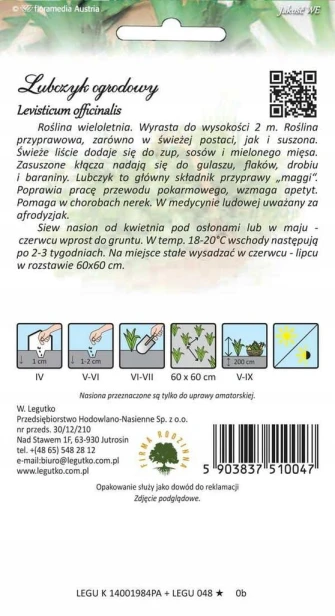Nasiona Lubczyk Ogrodowy 0,5 g