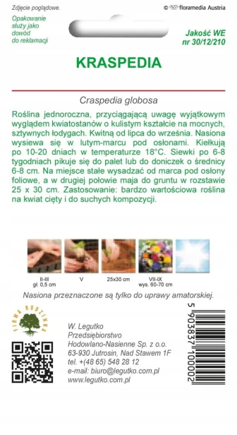Nasiona KRASPEDIA 0,1 g