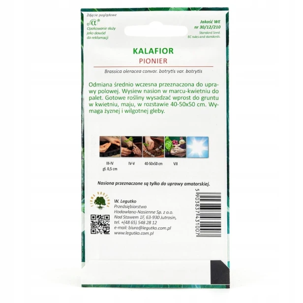 Nasiona Legutko kalafior pionier 1 g