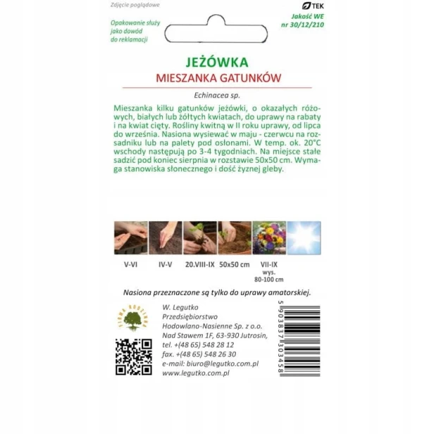 Nasiona Jeżówka - mieszanka gatunków mieszanka 1g - W.Legutko