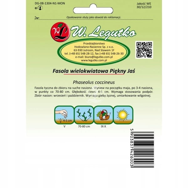 Fasola JAŚ nasiona 40 g