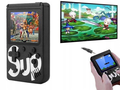 MINI KONSOLA PRZENOŚNA RETRO GRA 400 GIER 3.0 TV GAME BOX GIERKI PILOT PAD