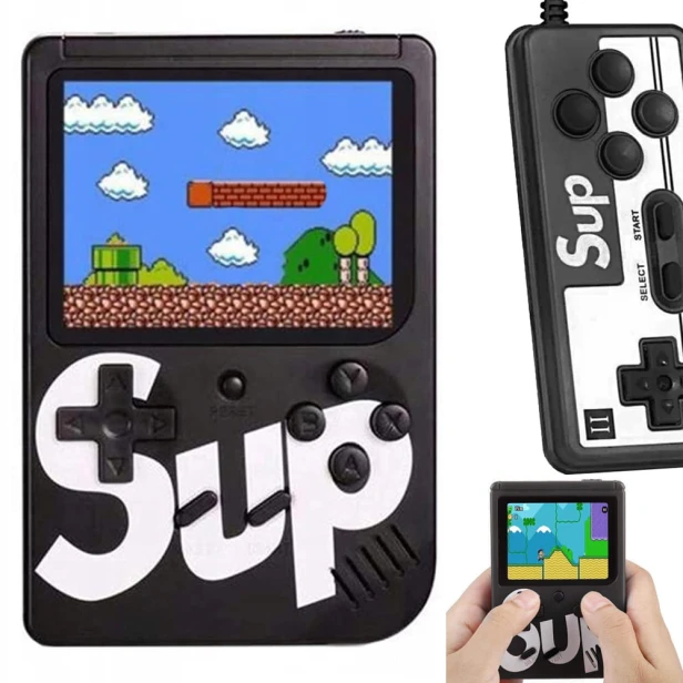MINI KONSOLA PRZENOŚNA RETRO GRA 400 GIER 3.0 TV GAME BOX GIERKI PILOT PAD