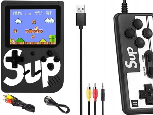 MINI KONSOLA PRZENOŚNA RETRO GRA 400 GIER 3.0 TV GAME BOX GIERKI PILOT PAD
