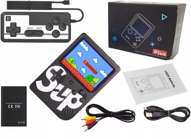MINI KONSOLA PRZENOŚNA RETRO GRA 400 GIER 3.0 TV GAME BOX GIERKI PILOT PAD