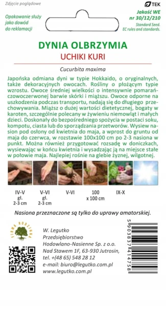 Dynia W. Legutko Uchiki Kuri nasiona 3 g