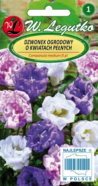 Dzwonek ogrodowy mieszanka o kwiatach pełnych 0,1g - Nasiona - W. Legutko